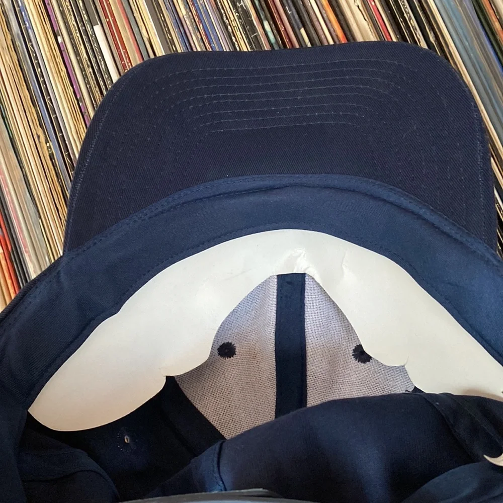 2 Unisex Classic Navy Blue + Tan Baseball Hats Cap NWT - Picture 8 of 16